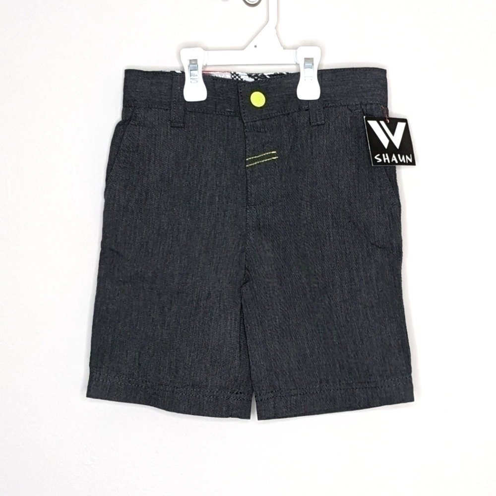 NWT Shaun White Flat Front Adjustable Waist Shorts Ebony XS 4